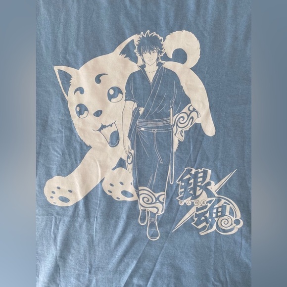 GINTAMA LOOT ANIME Blue Graphic T Shirt in Medium - Picture 6 of 6